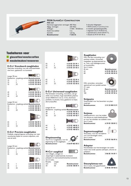 FEIN Supercut Construction - Schaap Tools & Parts