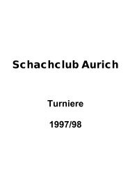 Stadtmeisterschaft - Schachclub Aurich
