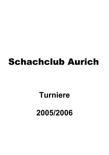 Turniersieger - Schachclub Aurich