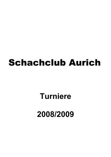 Turniersieger - Schachclub Aurich
