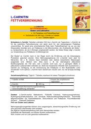 L-CARNITIN FETTVERBRENNUNG - Schaebens