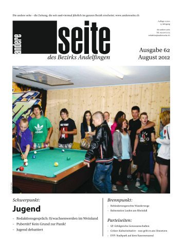 Ausgabe 62 "Jugend" - Die andere Seite des Bezirks Andelfingen