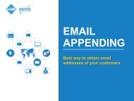 Each record in Lake B2B Email Appending Services includes source information authenticating the addresses 