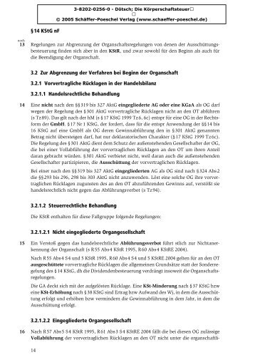 3.2 Zur Abgrenzung der Verfahren bei Beginn der Organschaft 3.2.1 ...