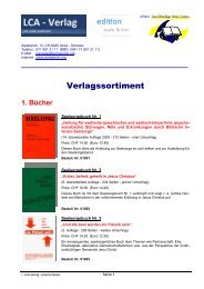 Verlagssortiment LCA-Verlag - Schaermin.org