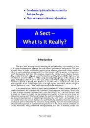 A Sect - What Is It Really? - Schaermin.org