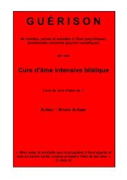 GuÃƒÂ©rison par une Cure d'ÃƒÂ¢me intensive biblique - Schaermin.org