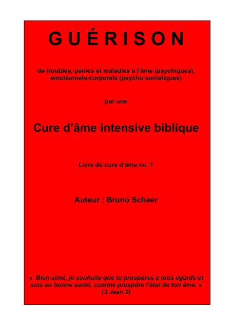 GuÃƒÂ©rison par une Cure d'ÃƒÂ¢me intensive biblique - Schaermin.org