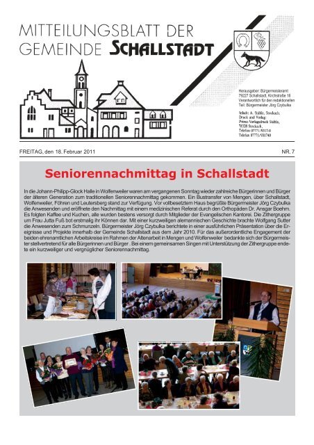 Seniorennachmittag In Schallstadt Gemeinde Schallstadt