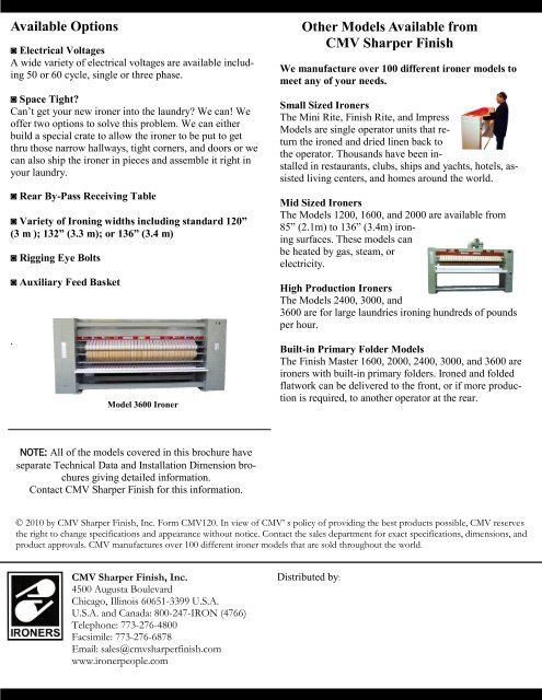 IFC & IFCS Models - CMV Sharper Finish