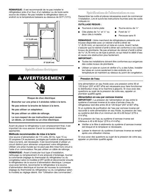 refrigerator user instructions - Commercial Laundry Equipment ...