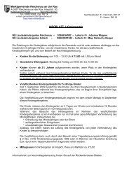 INFOBLATT 1 Kindergarten - Marktgemeinde Reichenau an der Rax