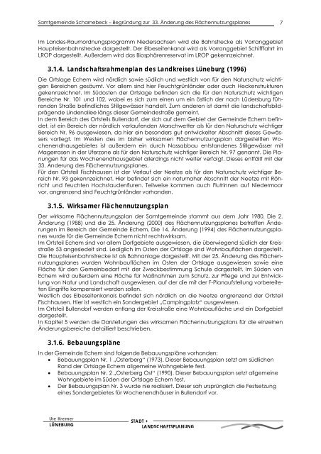 33. ÃƒÂ„nderung F-Plan Echem BegrÃƒÂ¼ndung - Samtgemeinde ...