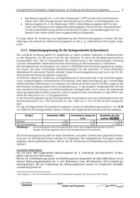 33. ÃƒÂ„nderung F-Plan Echem BegrÃƒÂ¼ndung - Samtgemeinde ...