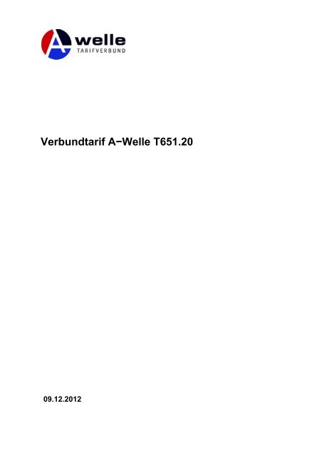 Verbundtarif AÃ¢ÂˆÂ’Welle T651.20
