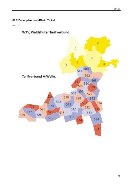 Verbundtarif AÃ¢ÂˆÂ’Welle T651.20