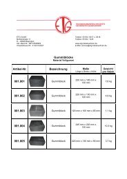 Gummiblöcke - ETG Hebebuehnen und Ersatzteile