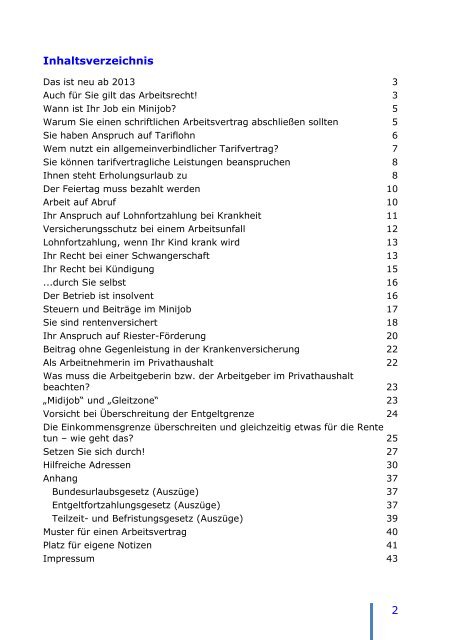 Der Minijob - Landkreis Schaumburg