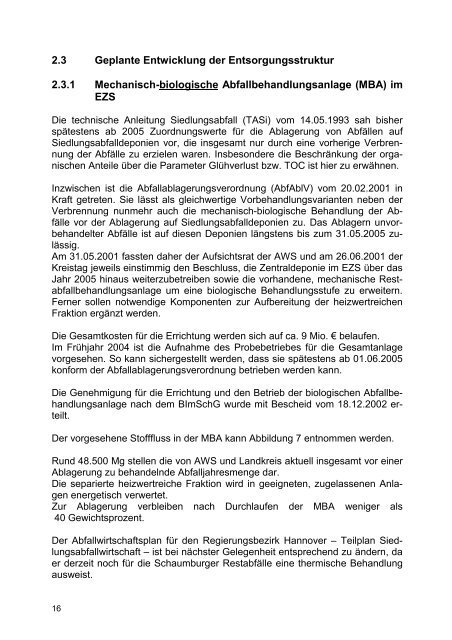 Abfallwirtschaftskonzept - Landkreis Schaumburg