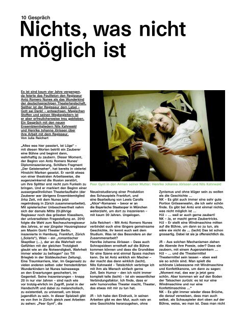 Schauspielhaus Zürich Zeitung #9