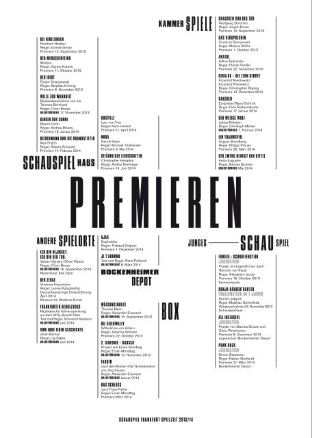 zeitungzur - Schauspiel Frankfurt