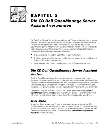 Die CD Dell OpenManage Server Assistant verwenden - Dell Support