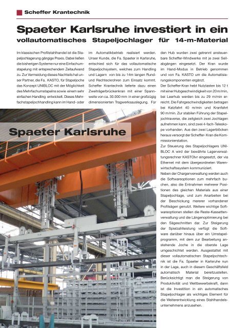 Scheffer News 1/2008 - Scheffer Krantechnik