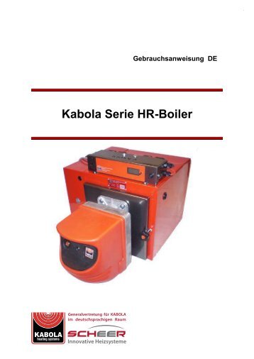 Anleitung HR-Boiler - Scheer