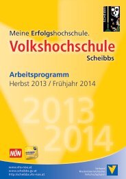 Kursprogramm VHS Scheibbs 2013 / 2014