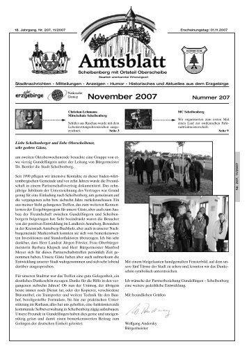 November 2007 - Scheibenberg