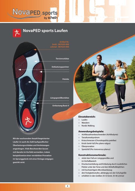 NovaPED sports Laufen - Schein