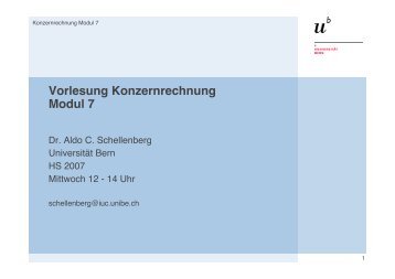 Vorlesung Konzernrechnung Modul 7 - schellenberg consulting