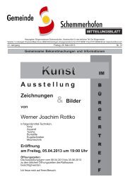 Mitteilungsblatt Nr.13 - Gemeinde Schemmerhofen