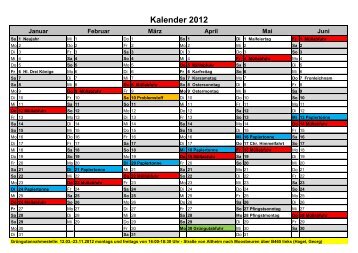 Kalender 2012