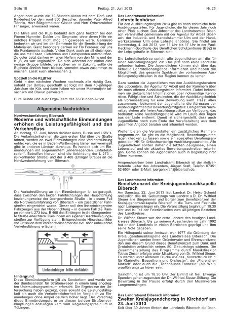 Mitteilungsblatt Nr.25 - Gemeinde Schemmerhofen