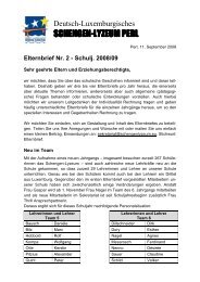 Elternbrief 2 - Deutsch-Luxemburgisches Schengen-Lyzeum Perl