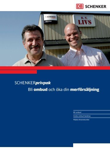 Bli ombud och Ã¶ka din merfÃ¶rsÃ¤ljning - Schenker