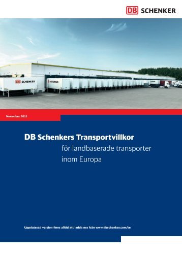 DB Schenkers Transportvillkor fÃ¶r landbaserade transporter inom ...