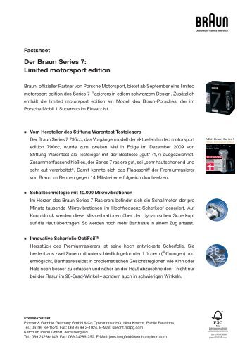 Der Braun Series 7: Limited Motorsport Edition
