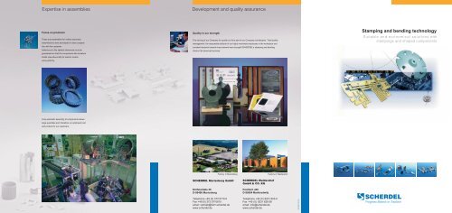 Development and quality assurance Expertise in ... - Scherdel GmbH