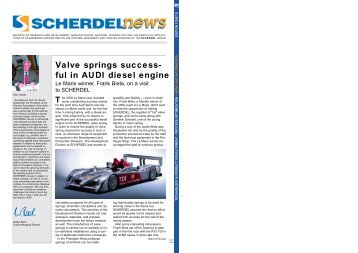 Valve springs success- ful in AUDI diesel engine - Scherdel GmbH