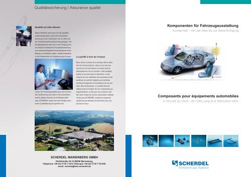 Komponenten für Fahrzeugausstattung ... - Scherdel GmbH
