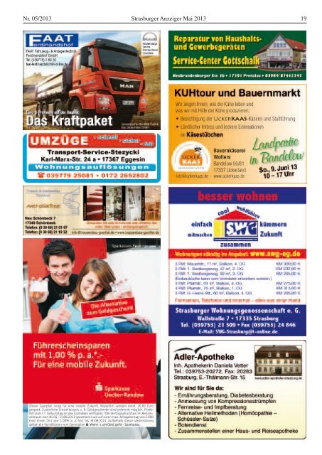 22. Jahrgang Strasburg (Um.), den 17. Mai 2013 ... - Schibri-Verlag