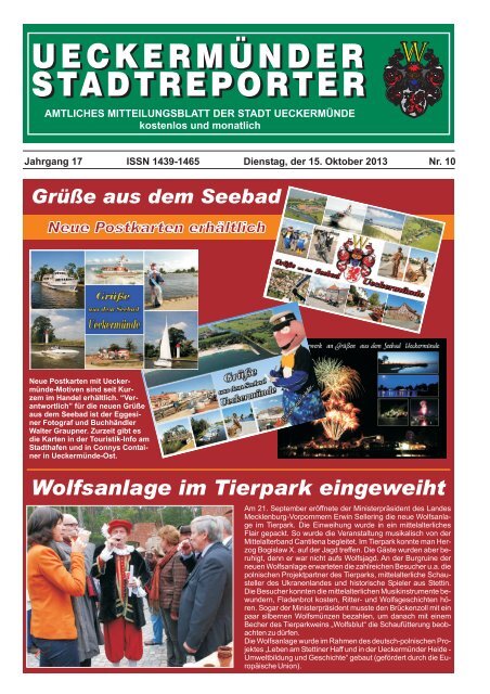 STADTREPORTER UECKERMÜNDER - Schibri-Verlag