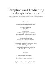 Rezeption und Tradierung als Komplexes ... - Maximilian Schich