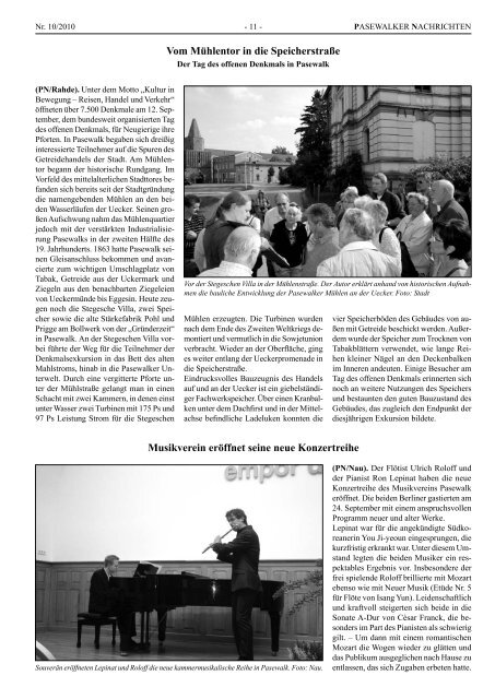 Jahrgang 8 ISSN 1611-227X 16. Oktober 2010 Nr. 10 - Schibri-Verlag