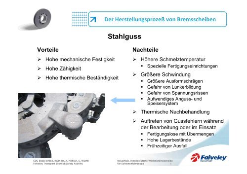 Entwicklung der neuartigen Wellenbremsscheibe ...