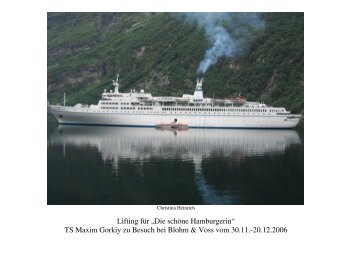TS Maxim Gorkiy zu Besuch bei Blohm & Voss vom ... - TS Hamburg