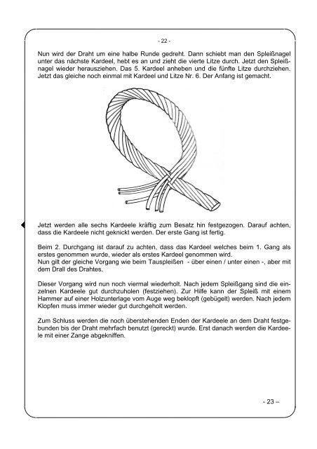 Umgang mit Tau- und Drahtwerk Knoten - SpleiÃƒÂŸen - Belegen ...