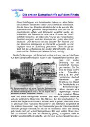 Peter Haas Die ersten Dampfschiffe auf dem Rhein